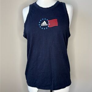Adidas Dark Blue Tank with Flag Emblem